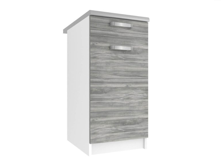 Belini Küchenunterschrank mit Schubladen 40 cm grau Anthrazit Glamour Wood mit Arbeitsplatte Hersteller TOR SDSZ1-40/1/WT/GW/0/U
