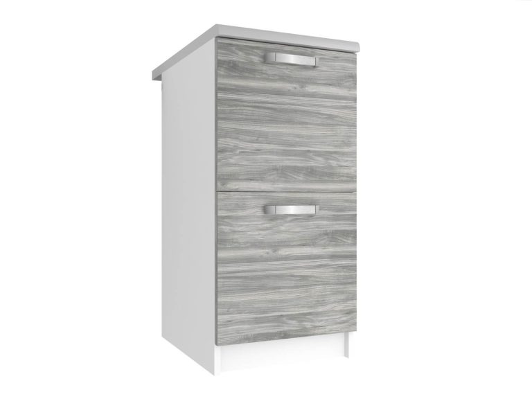 Belini Unterschrank 40 cm Grau Antrazit Glamour Wood mit Arbeitsplatte Hersteller TOR SD2-40/0/WT/GW/0/U