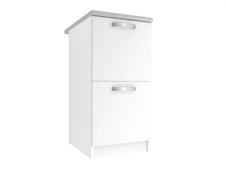 Belini Unterschrank ohne Arbeitsplatte 40 cm Weiß Matt Hersteller TOR SD2-40/0/WT/WT/BB/U