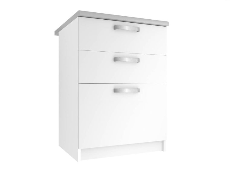  Belini Küchenunterschrank mit Schubladen 60 cm mattweiß ohne Arbeitsplatte Hersteller TOR SDSZ60/0/WT/WT/0/U






