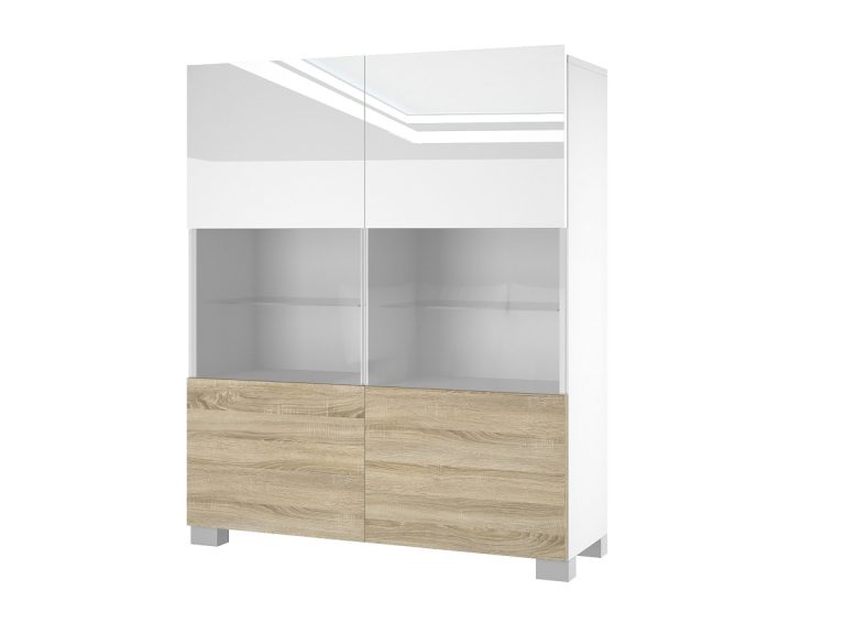 Kommode Belini weiß glänzend / Sonoma-Eiche Imperium Belini 9 Hersteller IMP KOM1/3/W/WDS/0/0