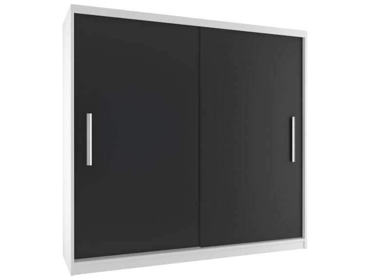 Kleiderschrank mit Schiebetüren 200 cm schwarz Ebenholz dunkel Hersteller SI SZP1/2/W/B/0/AL