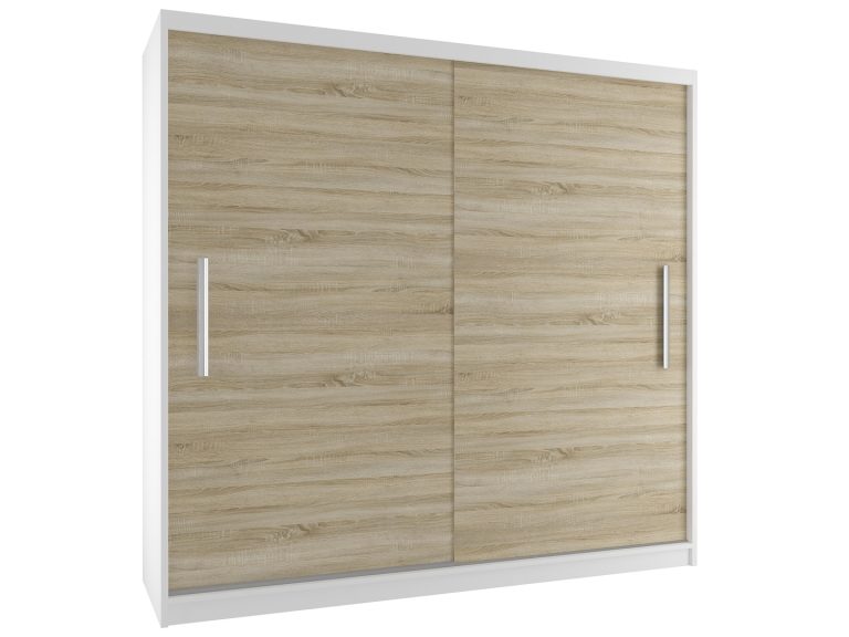 Kleiderschrank mit Schiebetüren 200 cm Eiche wotan Eiche sonoma Hersteller SI SZP1/2/W/DS/0/AL