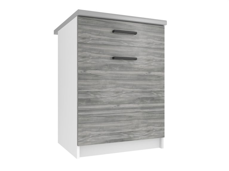 Belini Unterschrank ohne Arbeitsplatte mit Schubladen 60 cm Grau Anthrazit Glamour Wood Hersteller TOR SDSZ1-60/0/WT/GW1/BB/B1