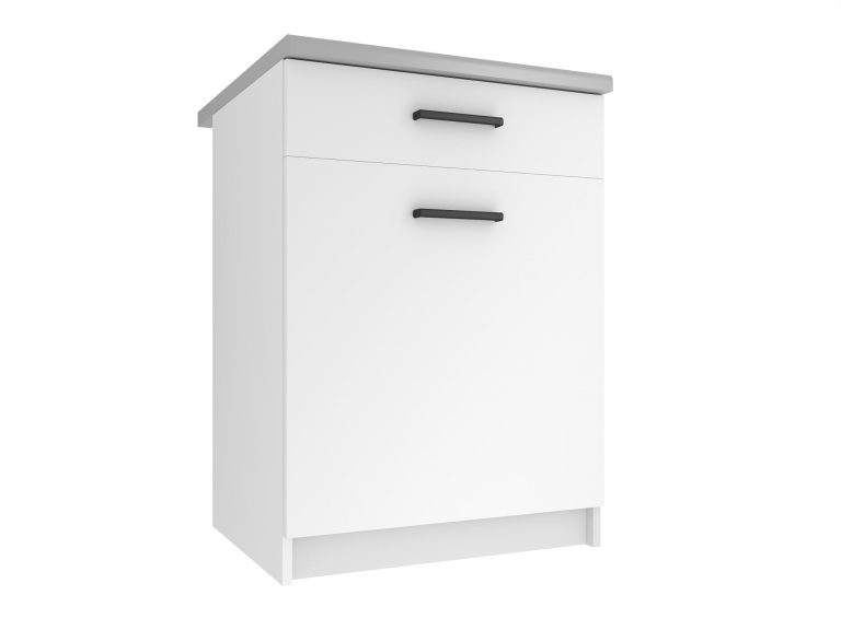 Belini Küchenunterschrank mit Schubladen 60 cm weiß matt mit Arbeitsplatte Hersteller TOR SDSZ1-60/0/WT/WT/0/B1