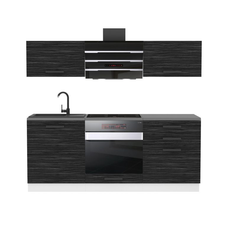 Belini Küchenzeile Premium Komplettversion 180 cm königliches Ebenholz ohne Arbeitsplatte SOPHIA Hersteller TOR SOPHIA/0/WT/HK/0/B1
