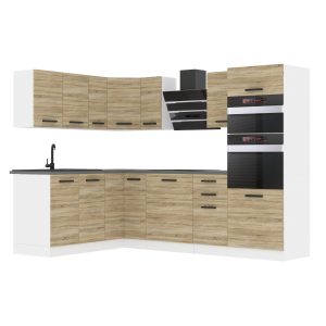 Belini Eckküche Premium Komplettversion 420 cm Sonoma-Eiche ohne Arbeitsplatte MELANIE Hersteller