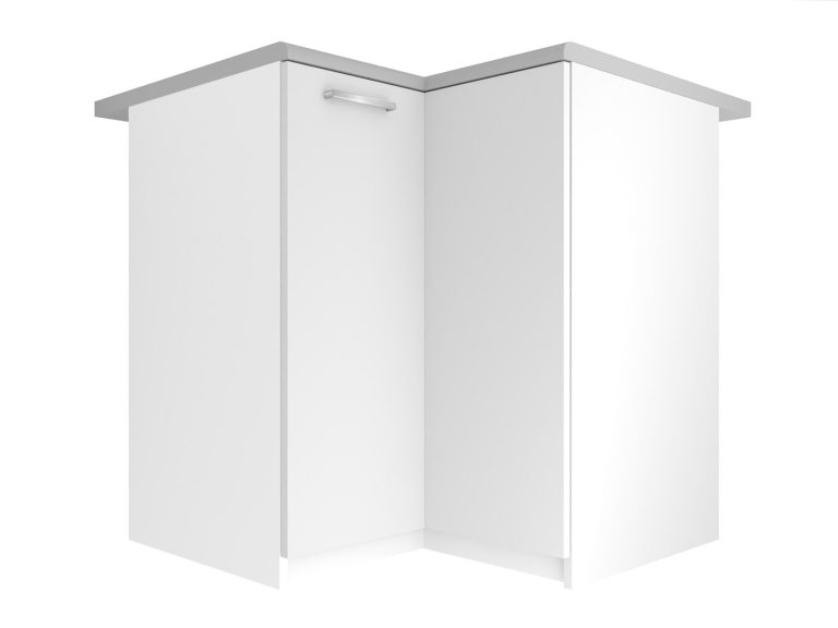 Küchenschrank Belini untere Ecke 90 cm weiß matt mit Arbeitsplatte Hersteller TOR SNP90/3/WT/WT/0/E