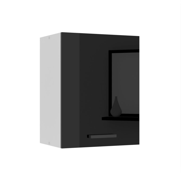 Belini Küchenschrank Premium Full Version oberer 45 cm Hochglanzschwarz Hersteller INF SG45/0/WT/B/0/B1/PP

