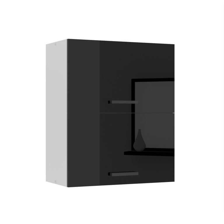 Belini Küchenschrank Premium Full Version oberer 60 cm Hochglanzschwarz Hersteller INF SGP2-60/0/WT/B/0/B1/PP

