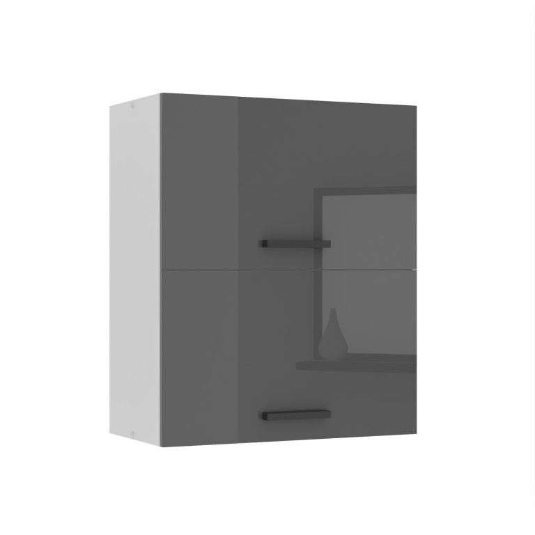 Belini Küchenschrank Premium Full Version oberer 60 cm Hochglanzgrau Hersteller INF SGP2-60/0/WT/S/0/B1/PP

