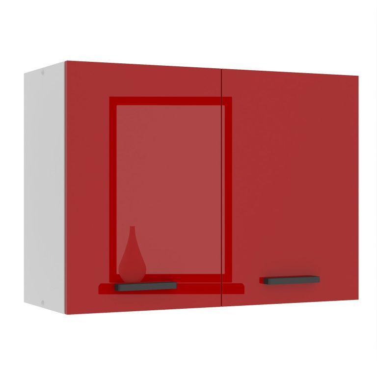 Belini Küchenschrank Premium Full Version oberer 80 cm Hochglanzrot Hersteller INF SG80/0/WT/R/0/B1/PP


