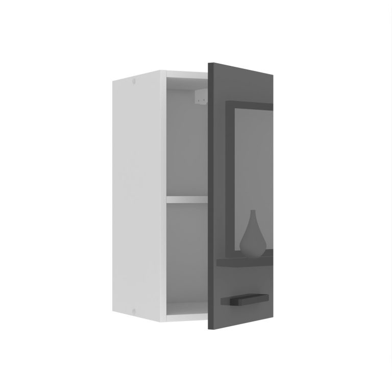 Belini Küchenschrank Premium Full Version oberer 30 cm Hochglanzgrau Hersteller INF SG30/0/WT/S/0/B1/PP
