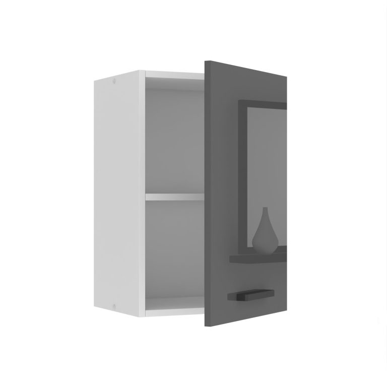 Belini Küchenschrank Premium Full Version oberer 40 cm Hochglanzgrau Hersteller INF SG40/0/WT/S/0/B1/PP

