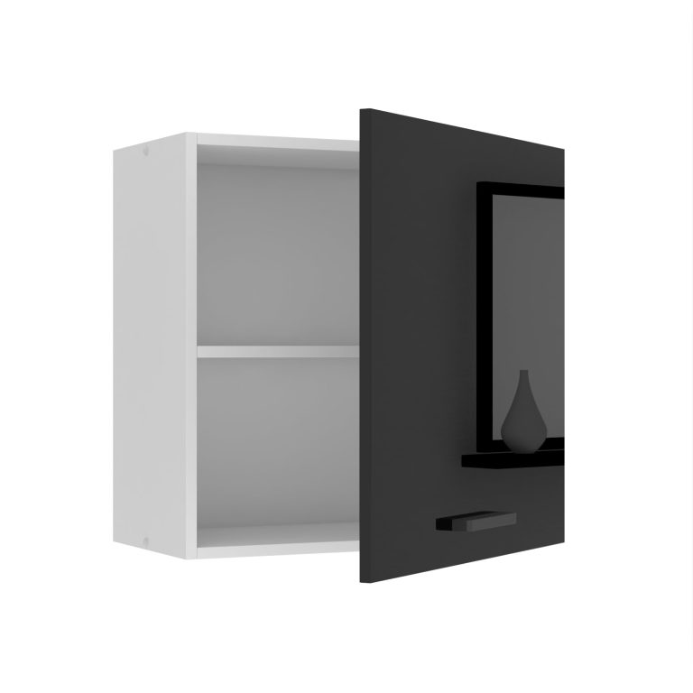 Belini Küchenschrank Premium Full Version oberer 60 cm Hochglanzschwarz Hersteller INF SG60/0/WT/B/0/B1/PP

