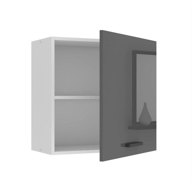 Belini Küchenschrank Premium Full Version oberer 60 cm Hochglanz grau Hersteller INF SG60/0/WT/S/0/B1/PP
