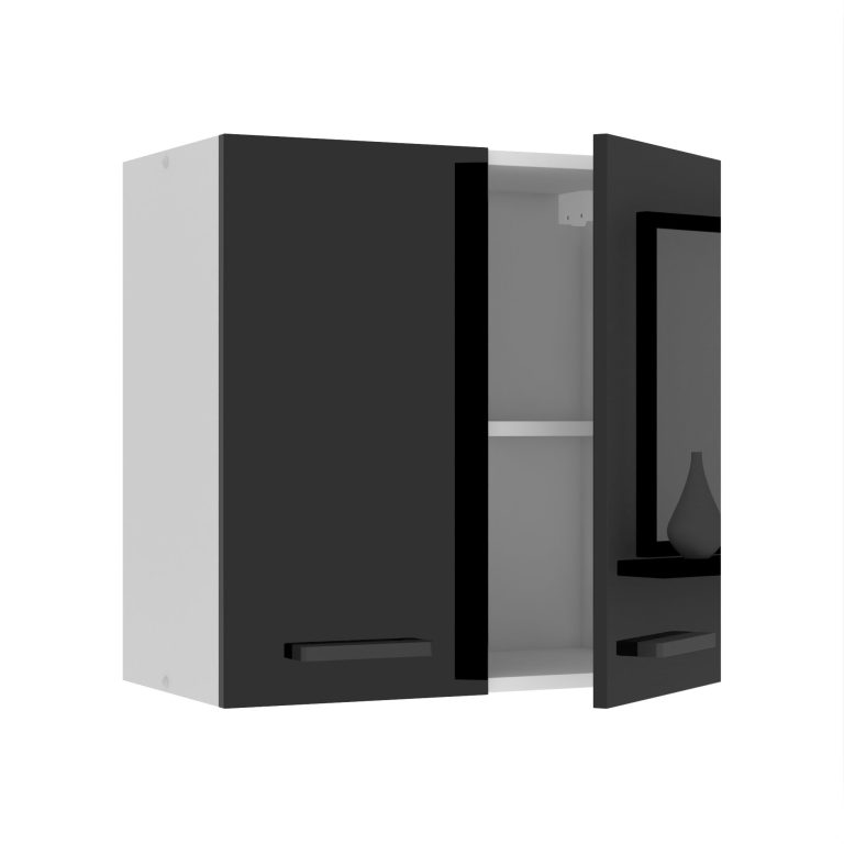 Belini Küchenschrank Premium Full Version oberer 60 cm Hochglanzschwarz Hersteller INF SG2-60/0/WT/B/0/B1/PP

