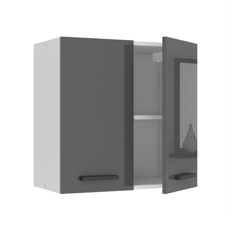 Belini Küchenschrank Premium Full Version oberer 60 cm Hochglanzgrau Hersteller INF SG2-60/0/WT/S/0/B1/PP

