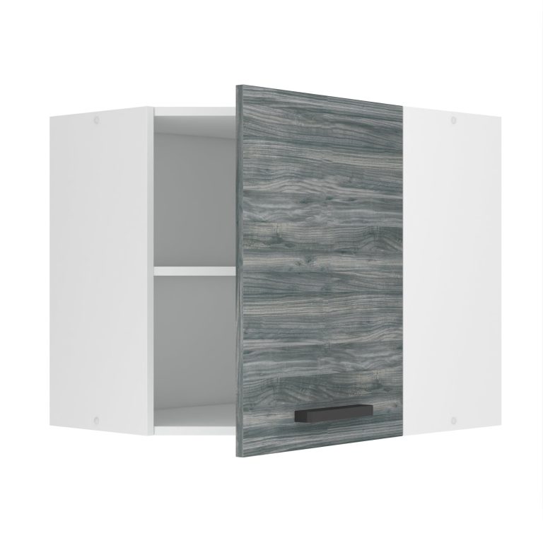 Belini oberer Eckschrank Premium Full Version oberer 60 cm Grau Anthrazit Glamour Wood Hersteller TOR SGN60/0/WT/GW/0/B1/PP
