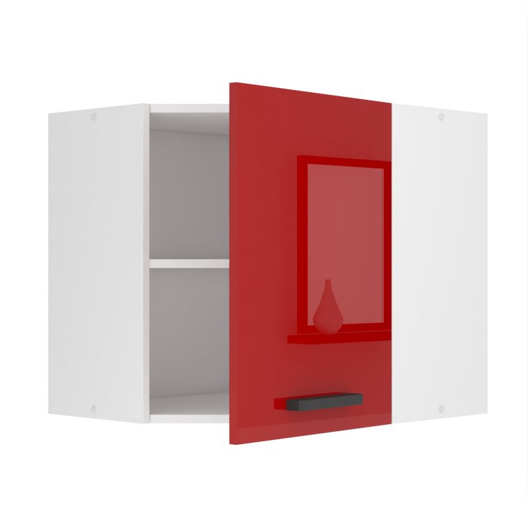 Belini oberer Eckschrank Premium Full Version oberer 60 cm Hochglanzrot Hersteller INF SGN60/0/WT/R/0/B1/PP
