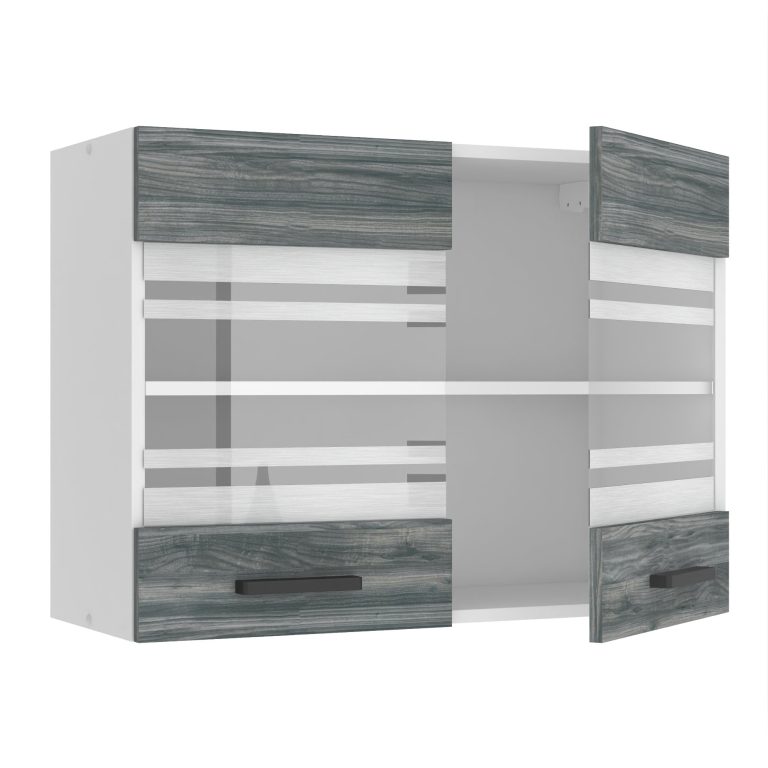 Belini Küchenschrank Premium Full Version oberer 80 cm Grau Anthrazit Glamour Wood Hersteller TOR SGW80/0/WT/GW/0/B1/PP

