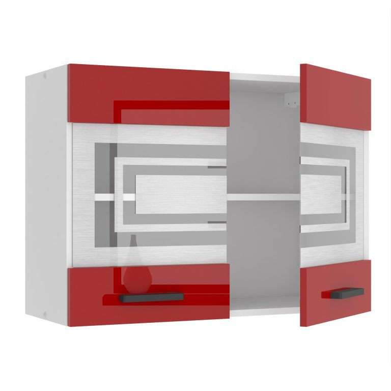 Belini Küchenschrank Premium Full Version oberer 80 cm Hochglanzrot Hersteller INF SGW80/0/WT/R/0/B1/PP


