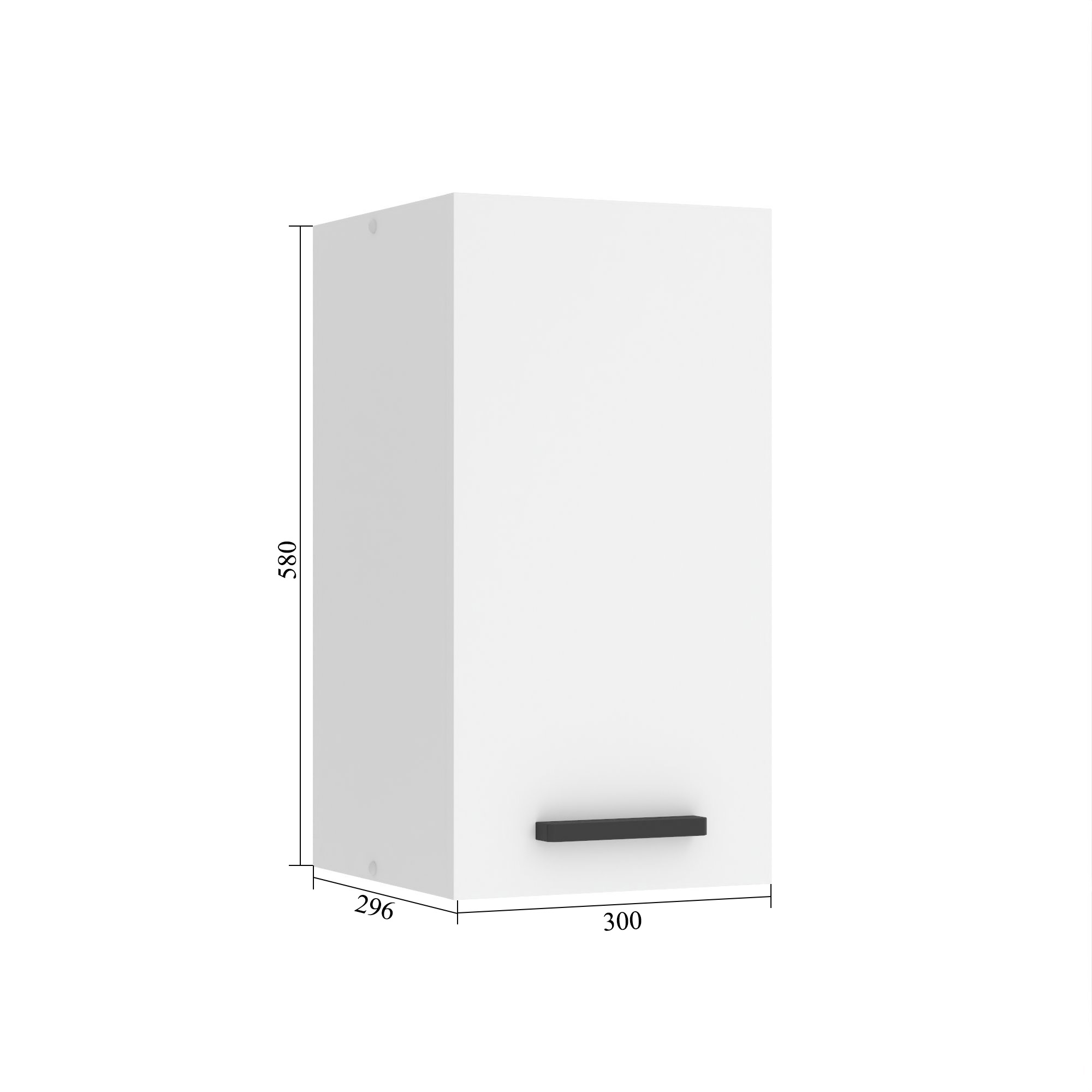 Belini Küchenschrank Premium Full Version oberer 30 cm Mattweiß Hersteller TOR SG30/0/WT/WT/0/B1/PP
