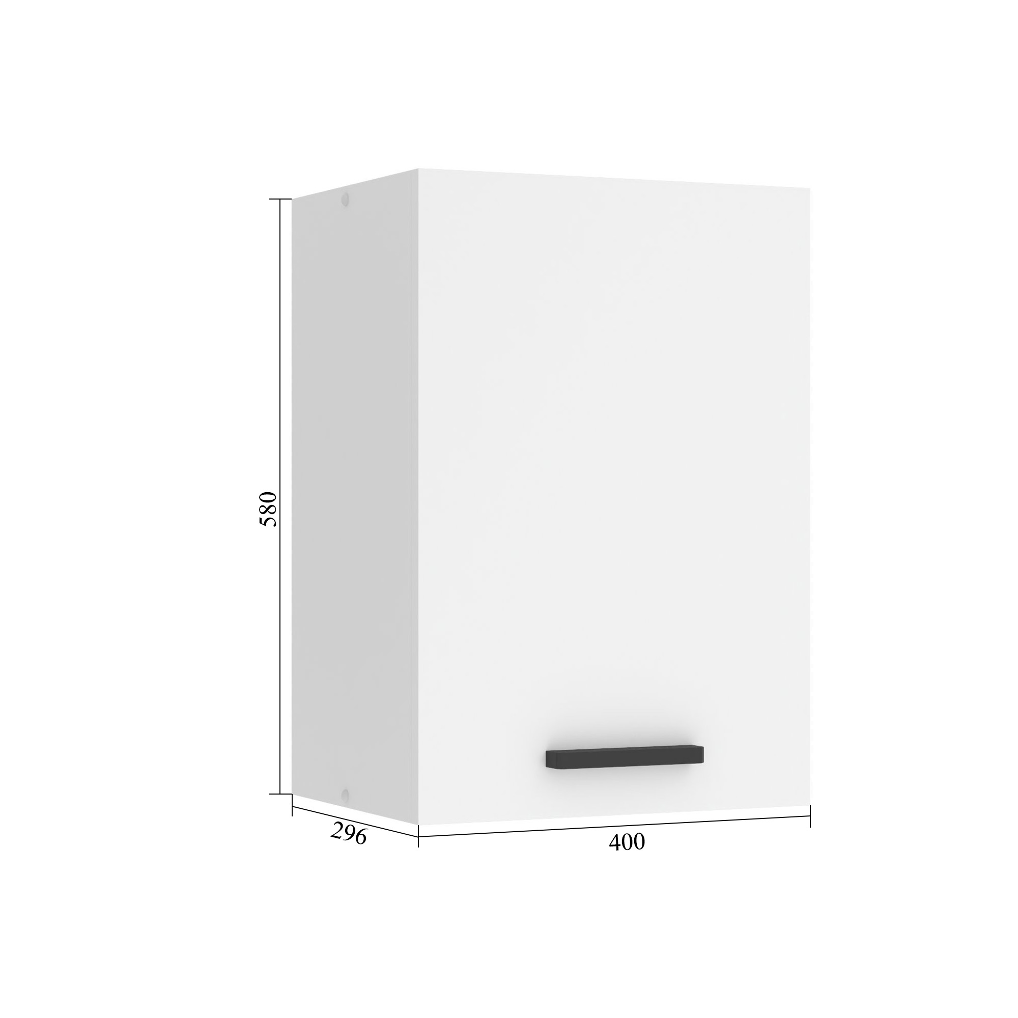 Belini Küchenschrank Premium Full Version oberer 40 cm Hochglanzschwarz Hersteller INF SG40/0/WT/B/0/B1/PP

