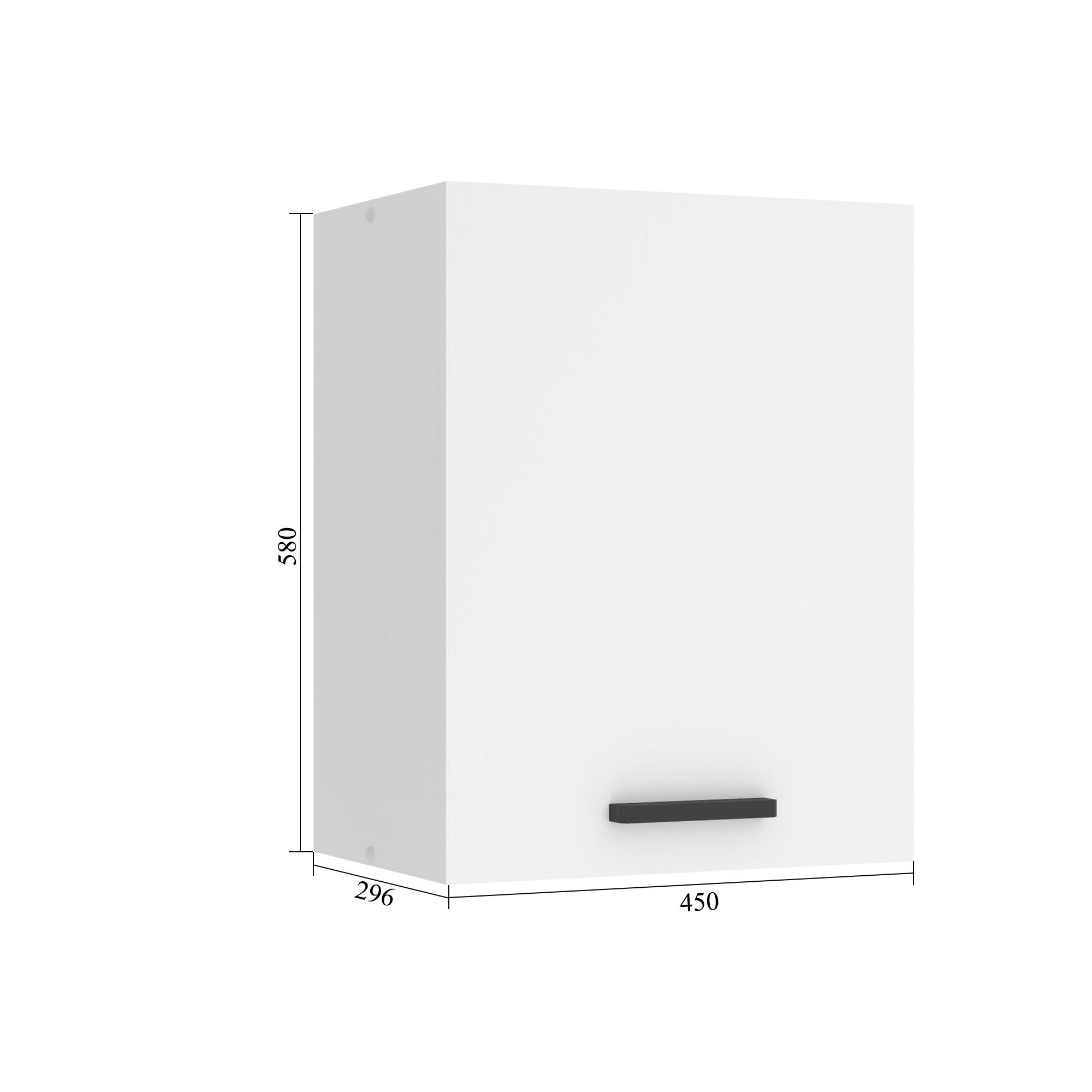 Belini Küchenschrank Premium Full Version oberer 45 cm Mattweiß Hersteller TOR SG45/0/WT/WT/0/B1/PP

