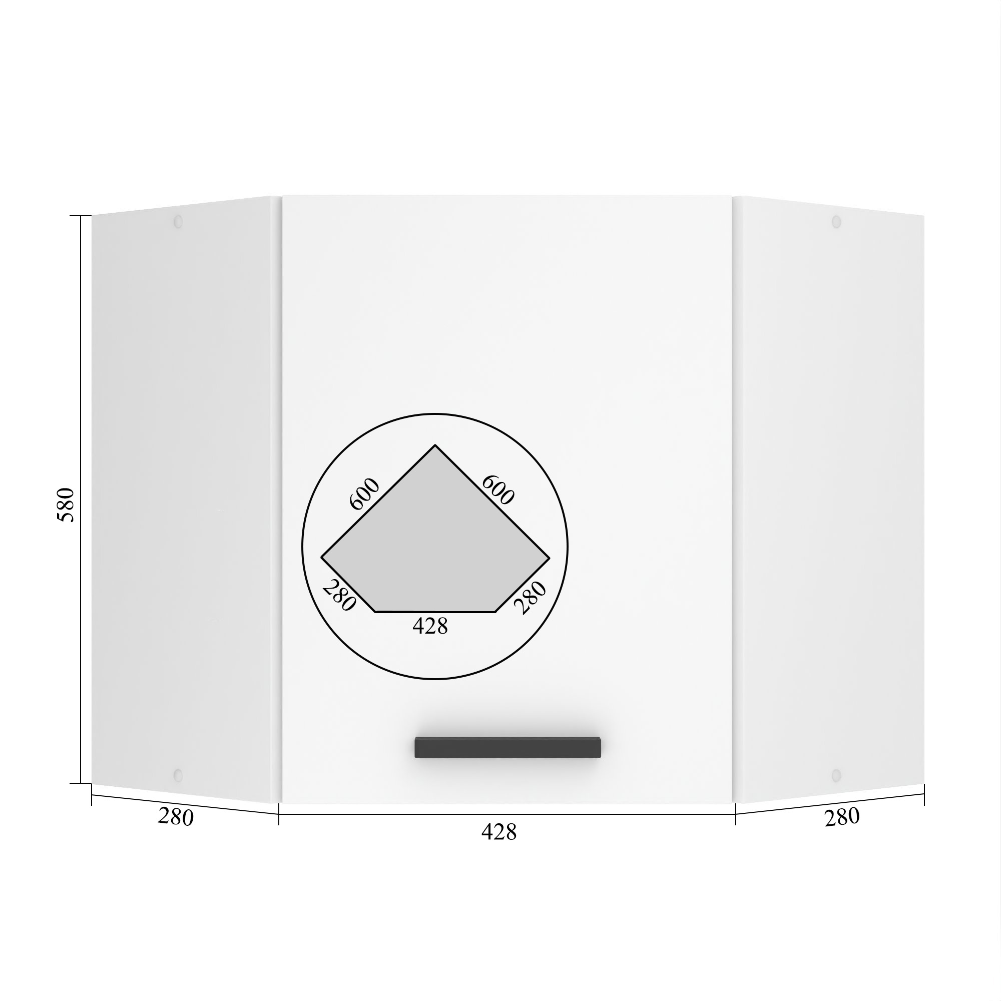 Belini Küchenschrank Premium Full Version oberer 60 cm Sonoma Eiche Hersteller TOR SGN60/0/WT/DS/0/B1/PP
