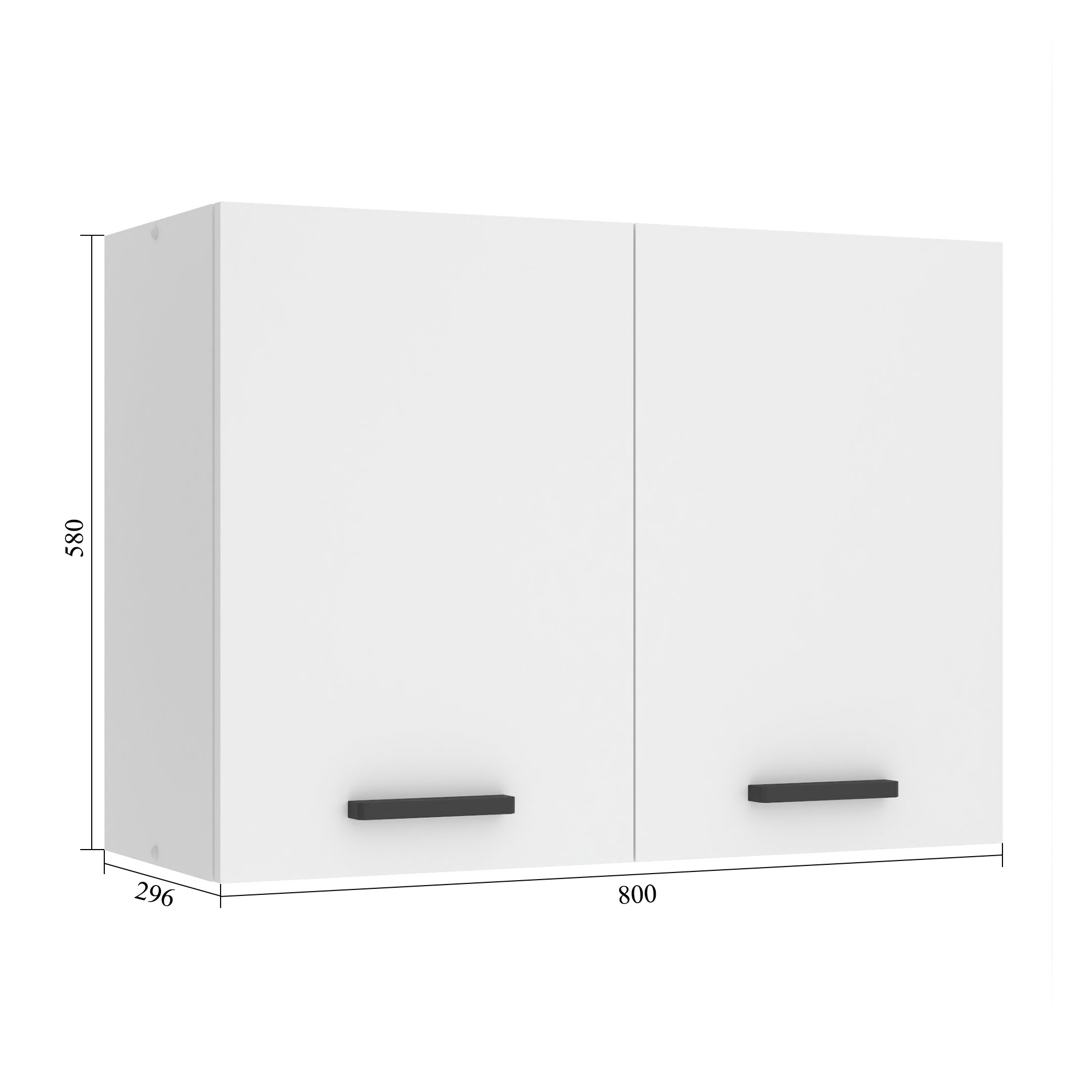 Belini Küchenschrank Premium Full Version oberer 80 cm Mattweiß Hersteller TOR SG80/0/WT/WT/0/B1/PP

