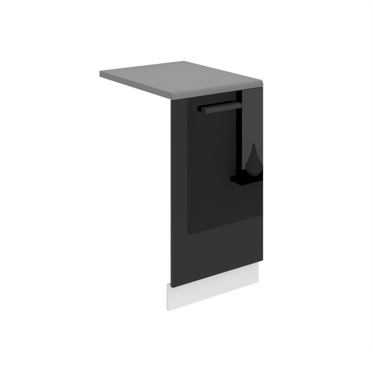 Belini untere Frontblende Belini Mattweiß Premium Full Version Unterschrank 45 cm Hochglanzschwarz mit Arbeitsplatte Hersteller INF PZ45/0/WT/B/B/B1/PP