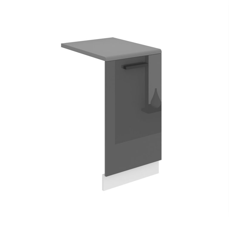 Belini untere Frontblende Belini Mattweiß Premium Full Version Unterschrank 45 cm Hochglanzgrau mit Arbeitsplatte Hersteller INF PZ45/0/WT/S/B/B1/PP