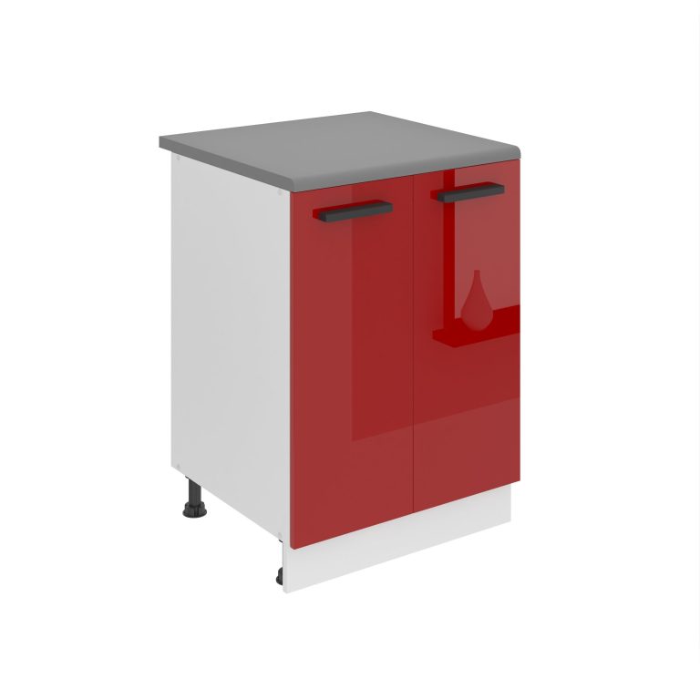 Belini Küchenschrank Premium Full Version Unterschrank 60 cm Hochglanzrot mit Arbeitsplatte Hersteller INF SD2-60/0/WT/R/B/B1/PP

