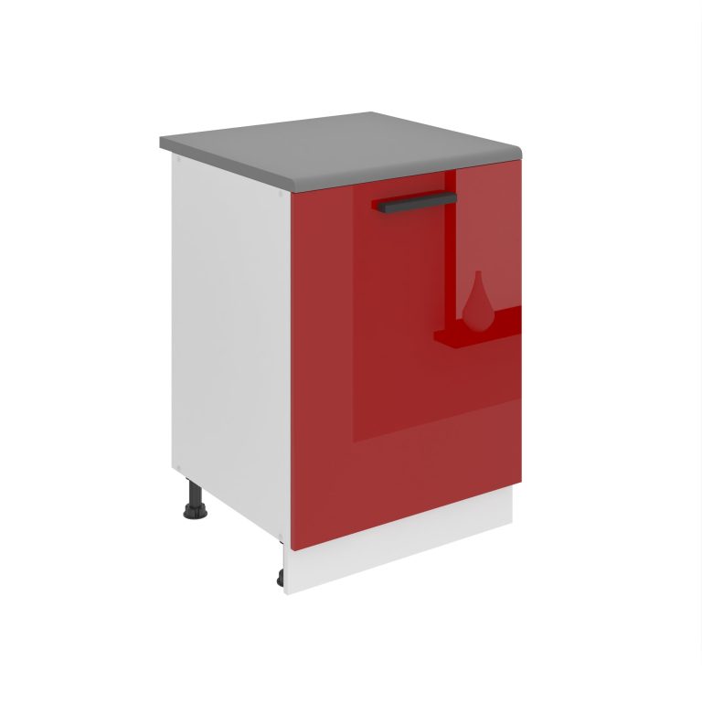Belini Küchenschrank Premium Full Version Unterschrank 60 cm Hochglanzrot mit Arbeitsplatte Hersteller INF SD60/0/WT/R/B/B1/PP

