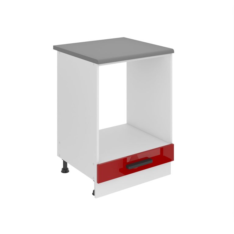Belini Unterschrank zur Einbau des Backofens Premium Full Version Unterschrank 60 cm Hochglanzrot mit Arbeitsplatte Hersteller INF SDP60/0/WT/R/B/B1/PP
