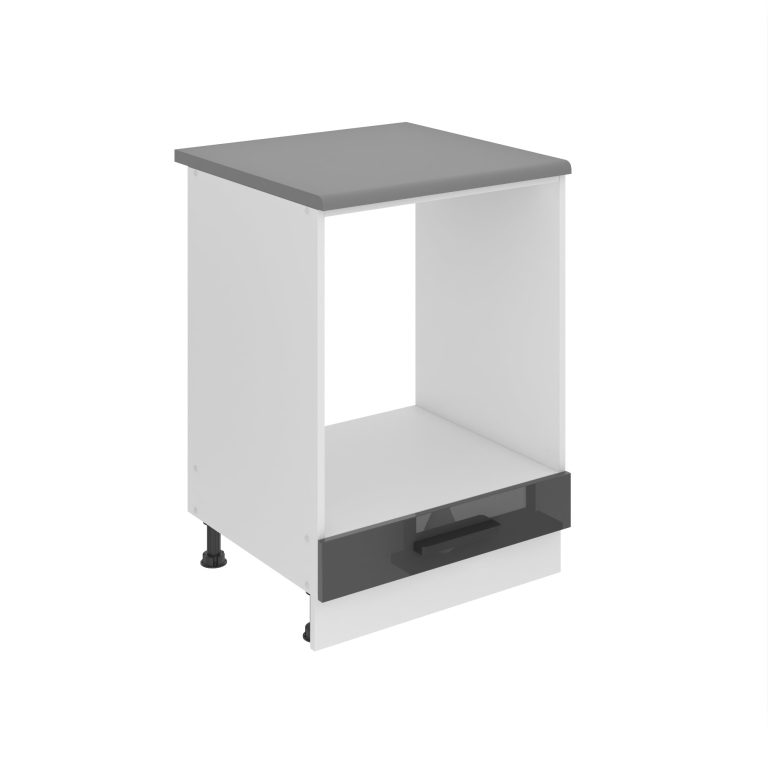 Belini Unterschrank zur Einbau des Backofens Premium Full Version Unterschrank 60 cm Hochglanzgrau mit Arbeitsplatte Hersteller INF SDP60/0/WT/S/B/B1/PP
