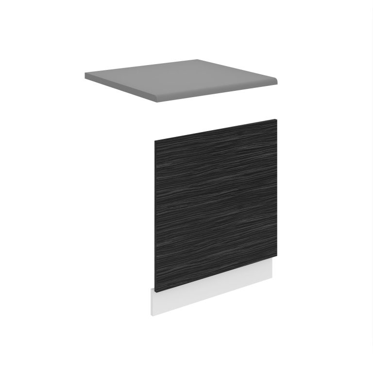 Belini teilintegrierte Frontblende für Geschirrspüler Premium Full Version Unterschrank 60 cm königliches Ebenholz mit Arbeitsplatte Hersteller TOR PO60/0/WT/HK/B/B1/PP