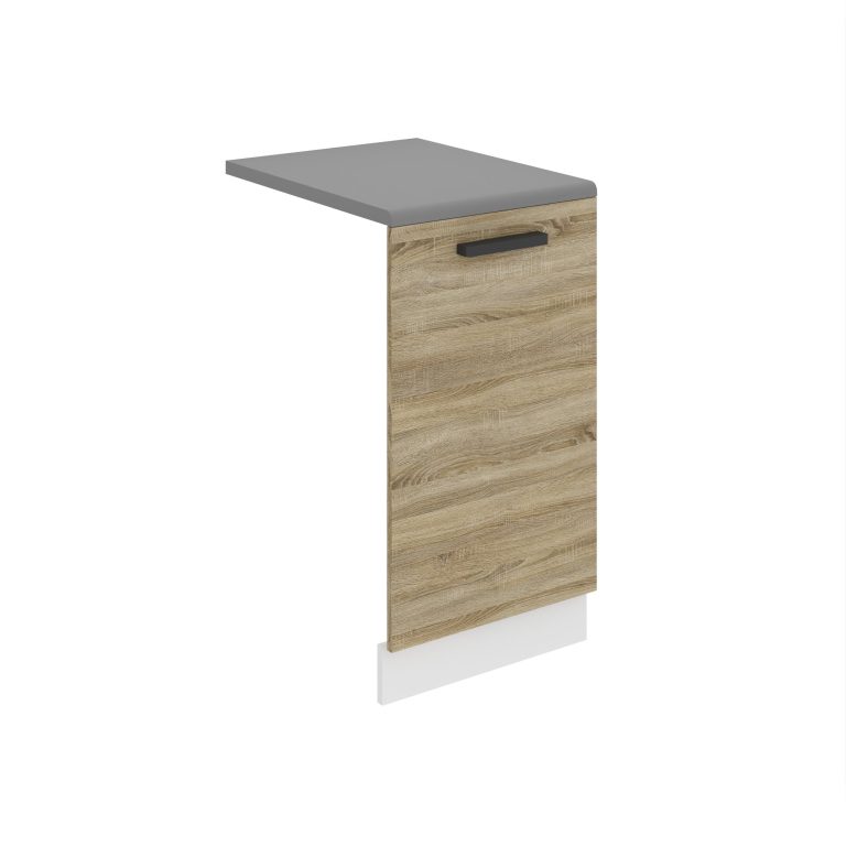 Belini untere Frontblende Belini Mattweiß Premium Full Version Unterschrank 45 cm Sonoma-Eiche mit Arbeitsplatte Hersteller TOR PZ45/0/WT/DS/B/B1/PP