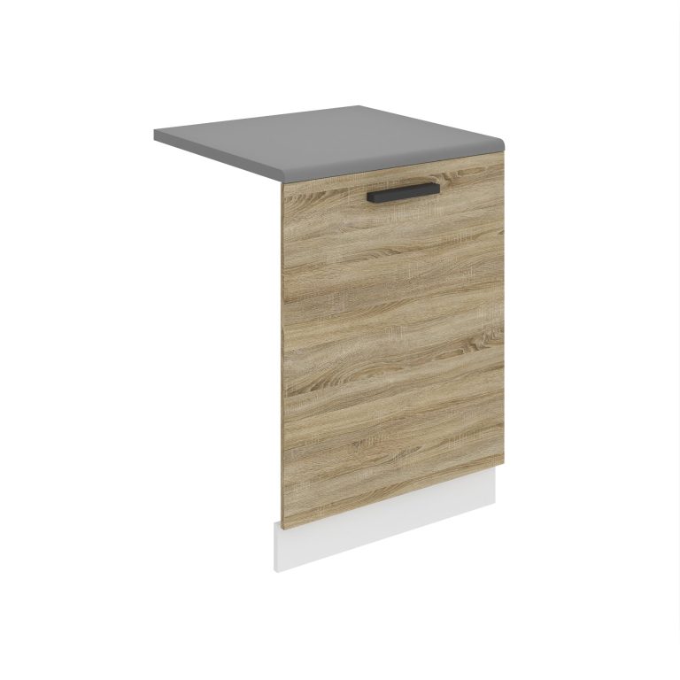 Belini untere Frontblende Belini Mattweiß Premium Full Version Unterschrank 60 cm Sonoma-Eiche mit Arbeitsplatte Hersteller