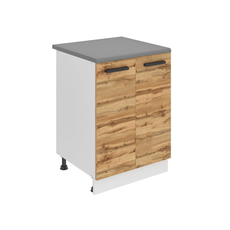 Belini Küchenschrank Premium Full Version Unterschrank 60 cm Wotan-Eiche mit Arbeitsplatte Hersteller TOR SD2-60/0/WT/DW/B/B1/PP

