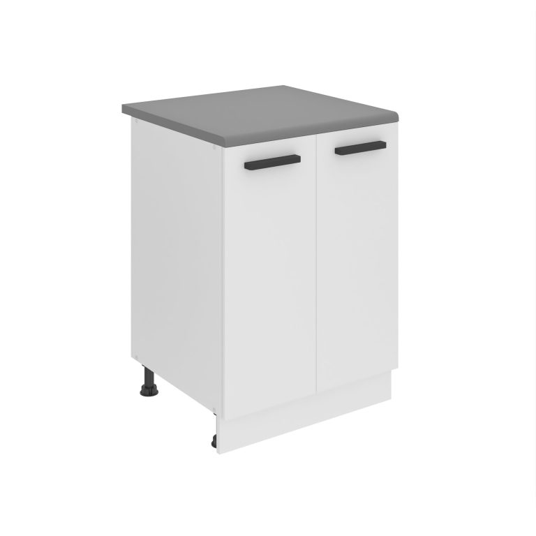 Belini Küchenschrank Premium Full Version Unterschrank 60 cm Mattweiß mit Arbeitsplatte Hersteller TOR SD2-60/0/WT/WT/B/B1/PP

