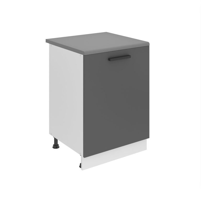 Belini Küchenschrank Premium Full Version Unterschrank 60 cm Mattgrau mit Arbeitsplatte Hersteller TOR SD60/0/WT/SR/B/B1/PP

