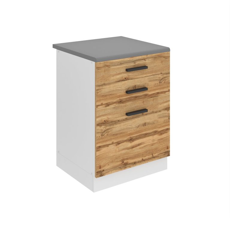 Küchenunterschrank 60cm Schubladen mit Arbeitsplatte TOR SDSZ60WS/0/WT/DW/B/B1/PP
