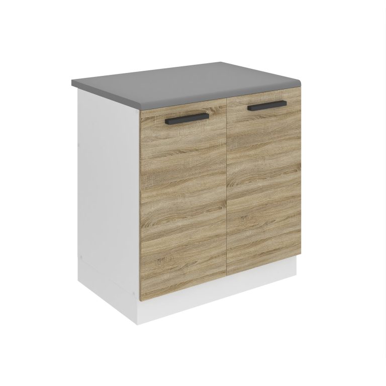 Belini Spülenschrank Premium Full Version Unterschrank 80 cm Sonoma-Eiche mit Arbeitsplatte Hersteller TOR SDZ80/0/WT/DS/B/B1/PP
