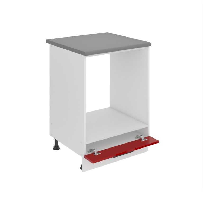 Belini Unterschrank zur Einbau des Backofens Premium Full Version Unterschrank 60 cm Hochglanzrot mit Arbeitsplatte Hersteller INF SDP60/0/WT/R/B/B1/PP
