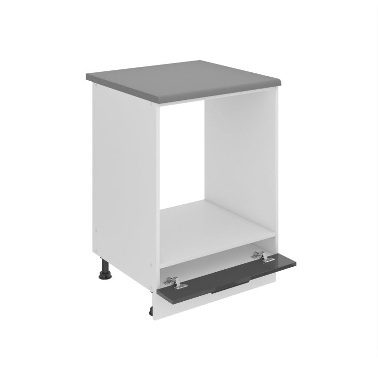 Belini Unterschrank zur Einbau des Backofens Premium Full Version Unterschrank 60 cm Hochglanzgrau mit Arbeitsplatte Hersteller INF SDP60/0/WT/S/B/B1/PP
