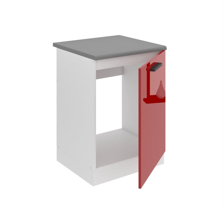 Belini Spülenschrank Premium Full Version Unterschrank 60 cm Hochglanzrot mit Arbeitsplatte Hersteller INF SDZ60/0/WT/R/B/B1/PP

