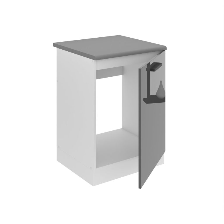 Belini Spülenschrank Premium Full Version Unterschrank 60 cm Hochglanzgrau mit Arbeitsplatte Hersteller INF SDZ60/0/WT/S/B/B1/PP

