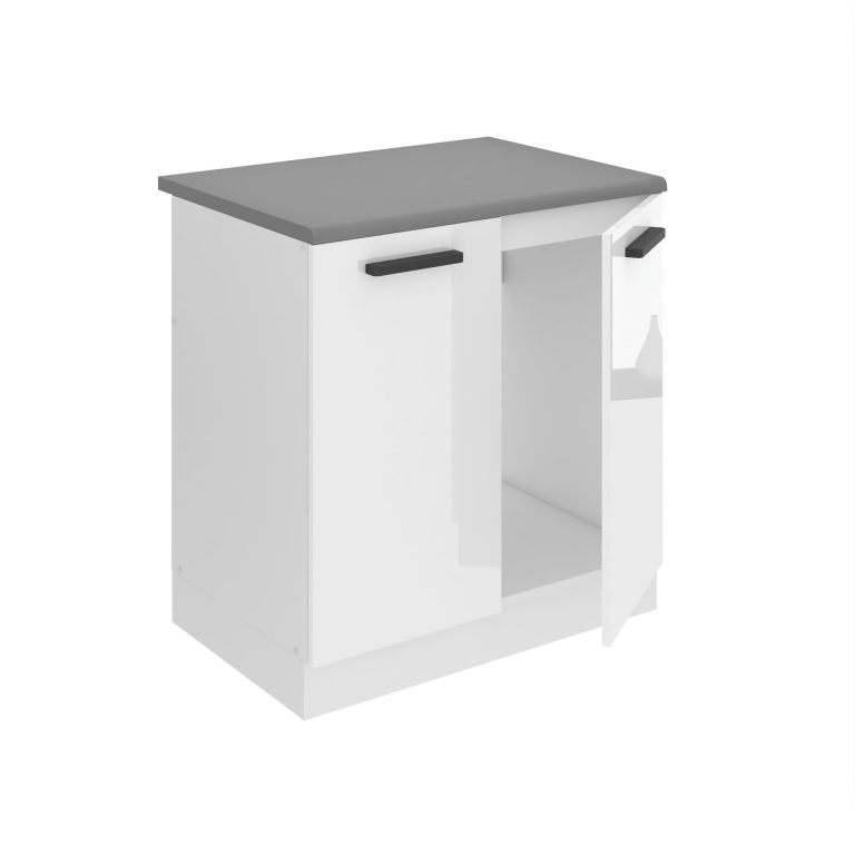 Belini Spülenschrank Premium Full Version Unterschrank 80 cm Hochglanzweiß mit Arbeitsplatte Hersteller INF SDZ80/0/WT/W/B/B1/PP
